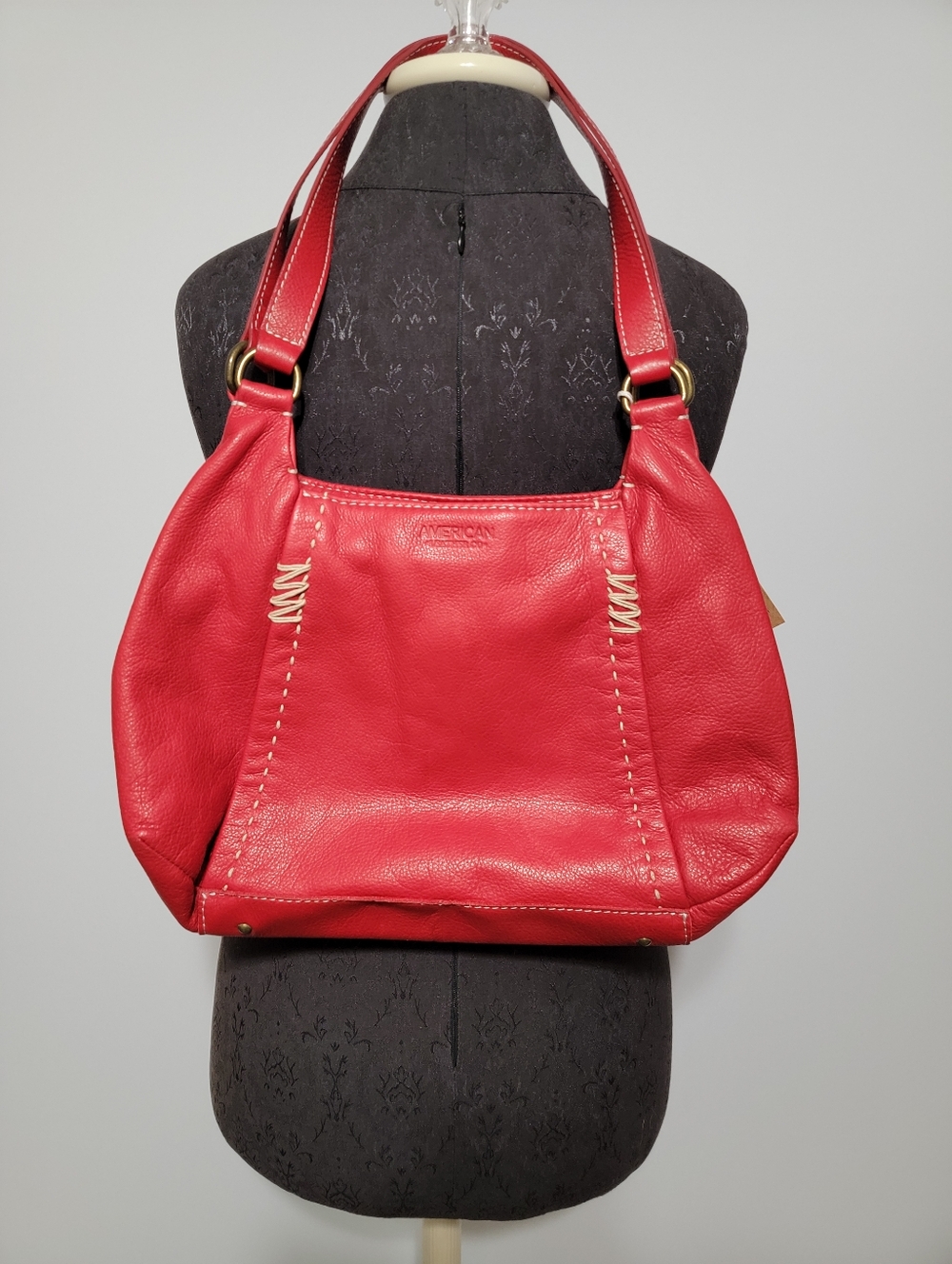 American Leather CO. Red Leather Shoulder Bag